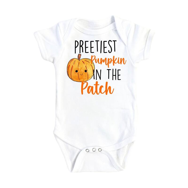 Pumpkin Patch Farm - Baby Boy Girl Clothes Infant Bodysuit Funny Cute Newborn - White - 6-9M