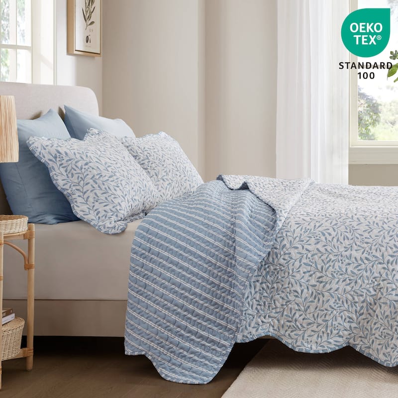 Madison Park Darcy 3 Piece Print Quilt Set