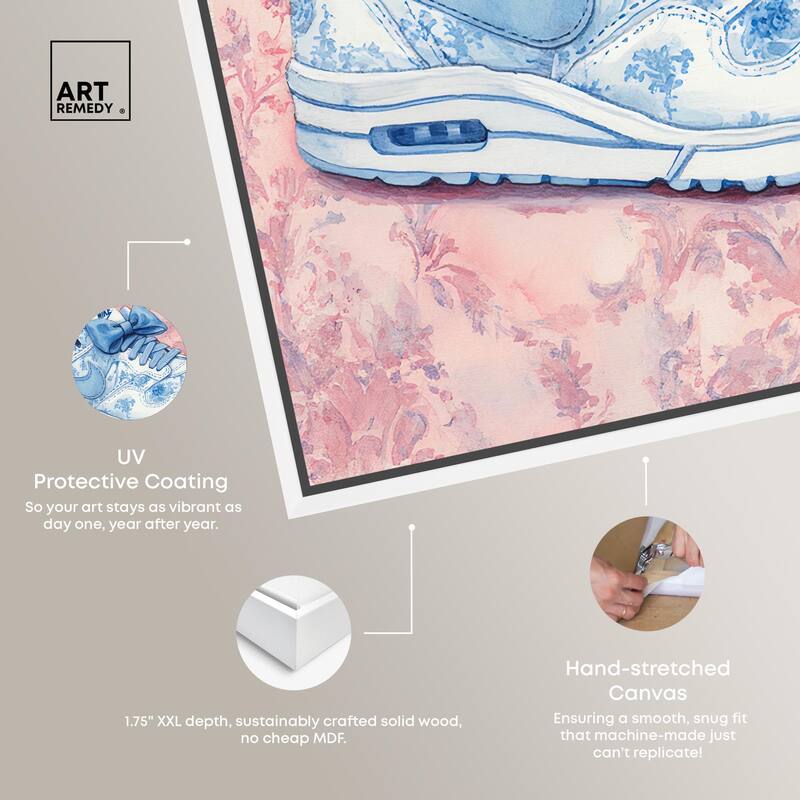 Blue Bow Sneaker II Canvas by Art Remedy
