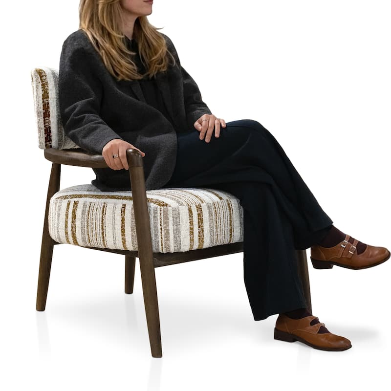Furniture of America Premier Modern 28-inch Premium Upholstered Fully Assembled Angled Arm Chair