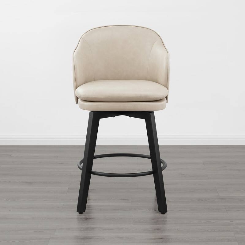 Spruce & Spring Kaylee Modern Swivel Counter Height Bar Stools with Arm