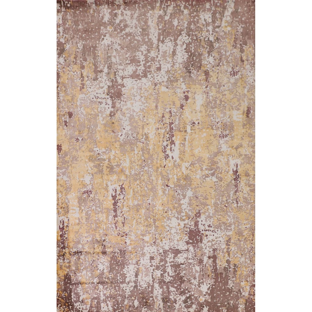 Abstract / Modern Area Rug Handmade Contemporary Wool Carpet - 5'11"x 8'11"