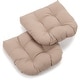 preview thumbnail 72 of 70, 19-inch Twill U-shaped Chair Cushion (Set of 1, 2, or 4) - 19 x 19 Set of 2 - Toffee