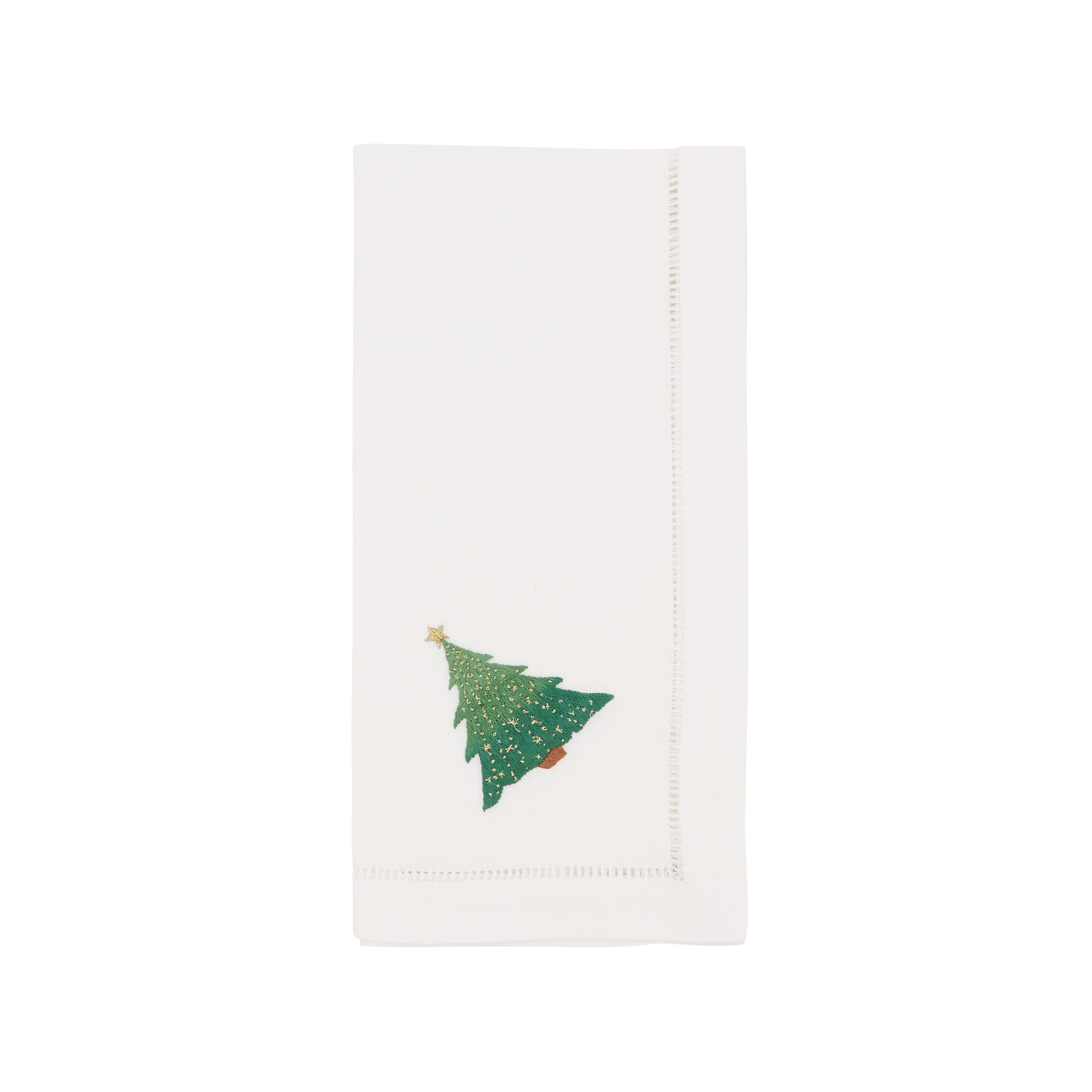 Whimsical Christmas Tree Embroidered Napkin (Set of 6) - 20"x20"