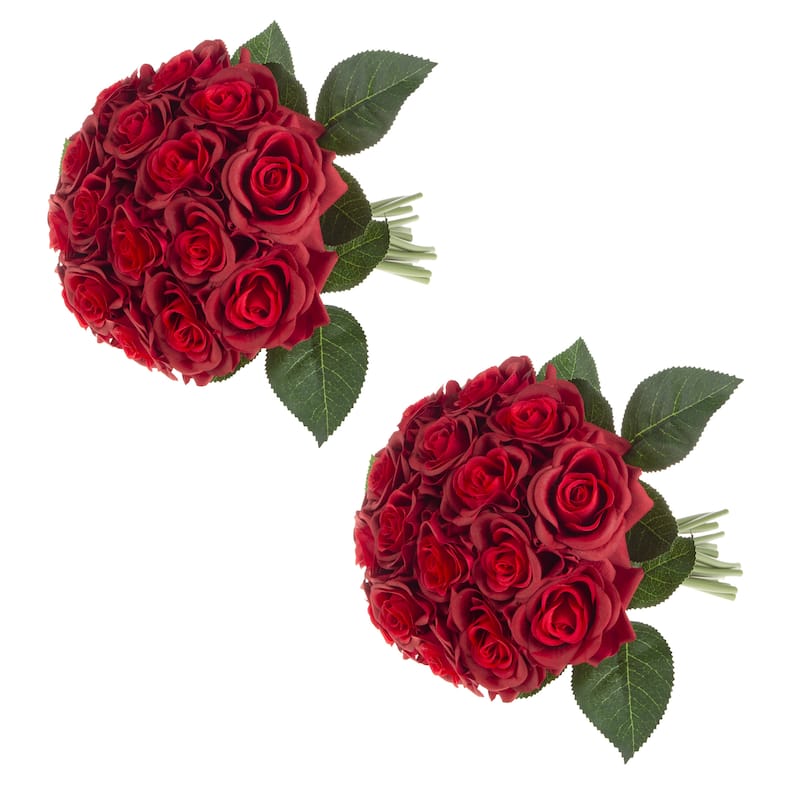Pure Garden 36Pc Rose Artificial Flowers, Red - On Sale - Bed Bath ...