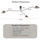 preview thumbnail 8 of 7, 3 Arm Mid Century Chandelier with 3 Adjustable Arm