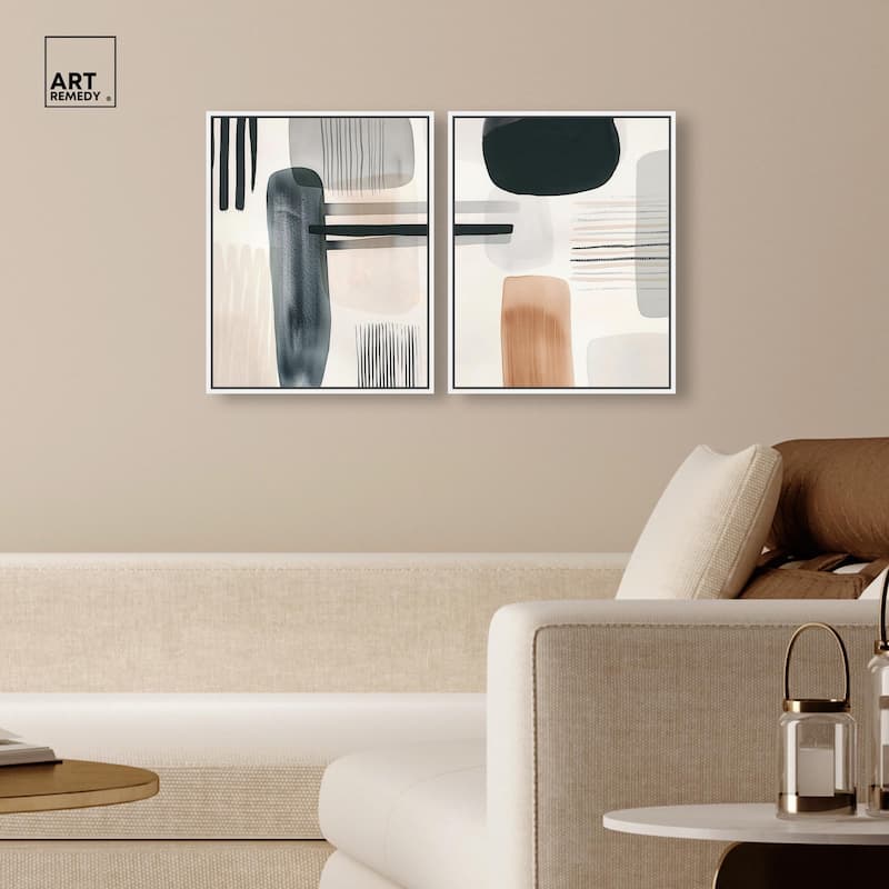 Softened Dimensions Canvas Set of 2 by Art Remedy