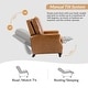 preview thumbnail 3 of 67, HULALA HOME Cigar Mid-century Modern Genuine Leather Recliner with Solid Wood Legs and Nailhead Trim