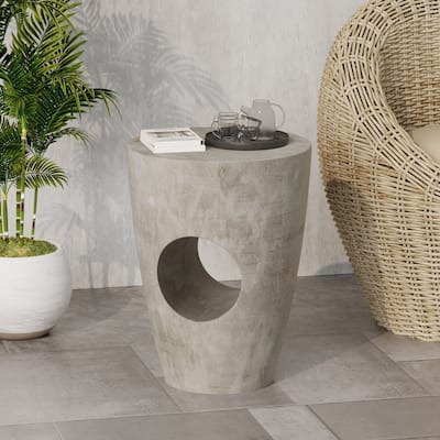 14.5'' Modern Minimalist Magnesia Oxide Side Table