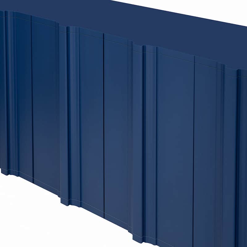 4-Door Sideboard Adorned with Intricate Linear Accents
