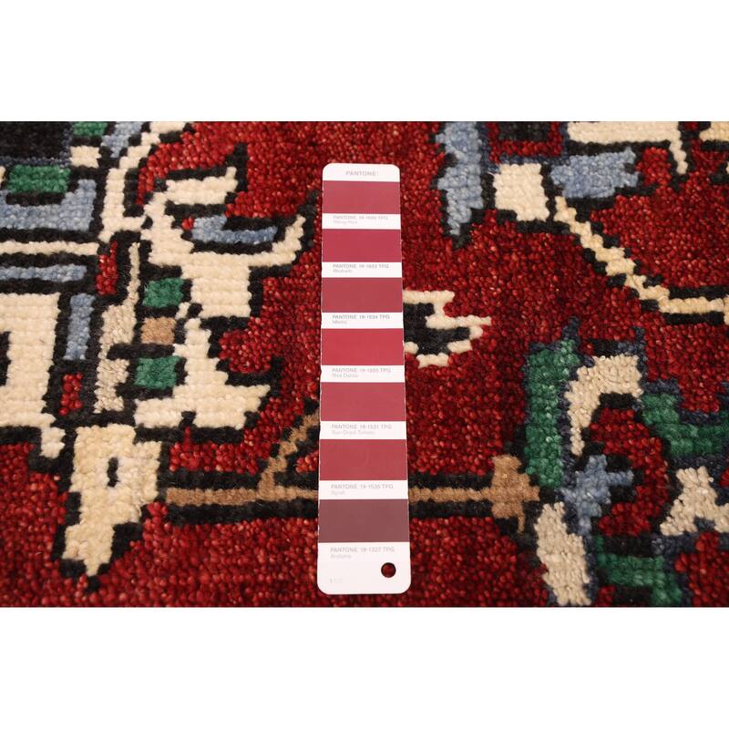 ECARPETGALLERY Hand-knotted Jules Serapi Dark Red Wool Rug - 7'10 x 9'11