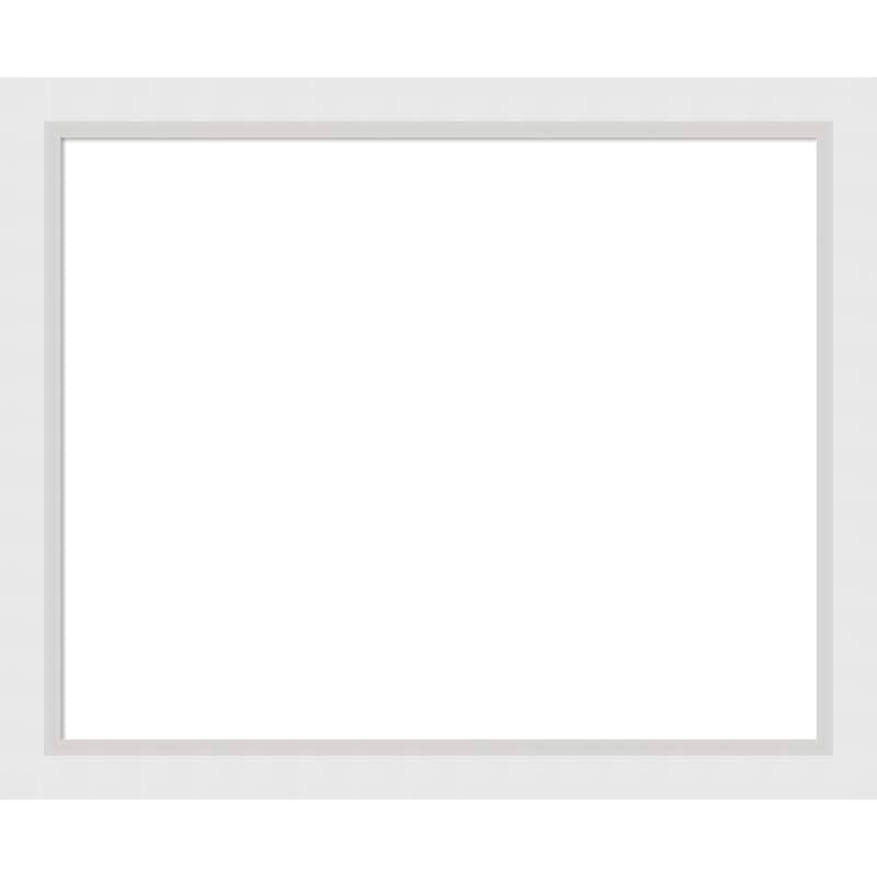 Amanti Art Blanco White Framed Dry Erase Magnetic Board