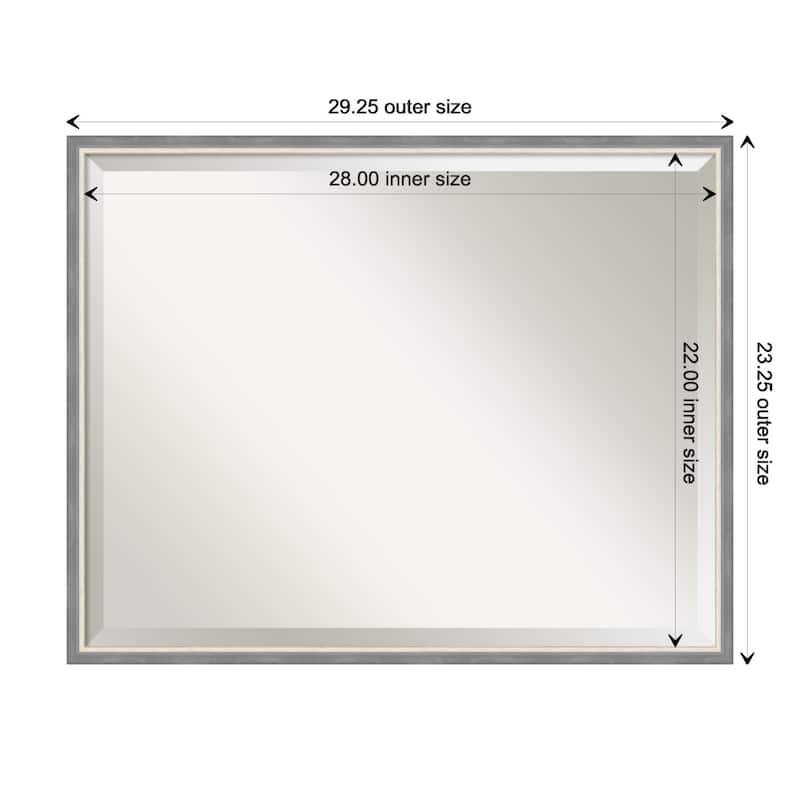 Theo Narrow Beveled Wood Framed Wall Mirror