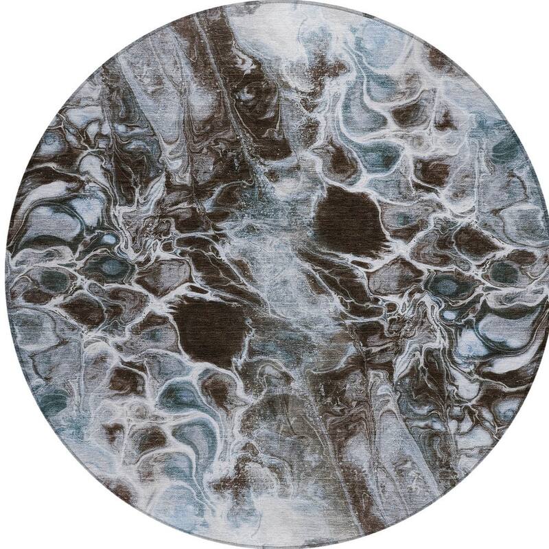 HomeRoots Abstract Transitional Rectangle Outdoor Rug
