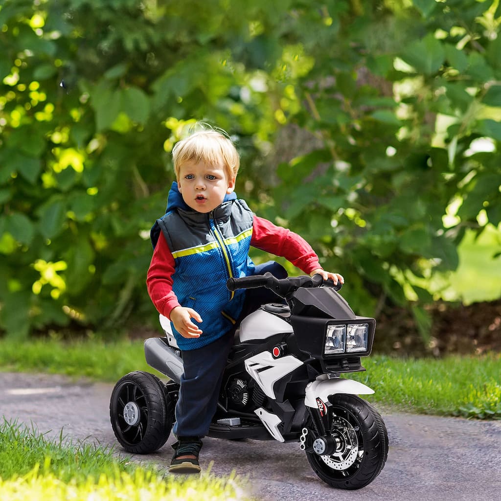Electric Motorcycle for Kids with Front Lights, Motorized Vehicle Toy with Padded Seat, Ride on Electric Car for Lawn