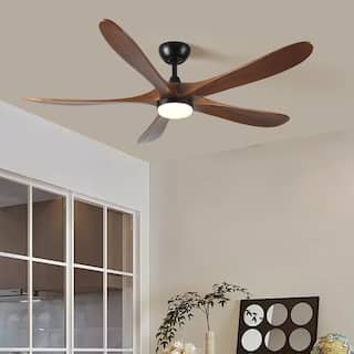 5 Blade Solid Wood 52 Inch Ceiling Fan Light