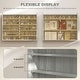 preview thumbnail 3 of 7, HOMCOM 5-Tier Display Cabinet, Glass Display Case with 2 Doors and Adjustable Shelves