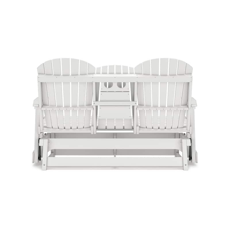 Signature Design by Ashley Hyland wave Outdoor Glider Loveseat - 67" W x 31.5" D x 41.75" H