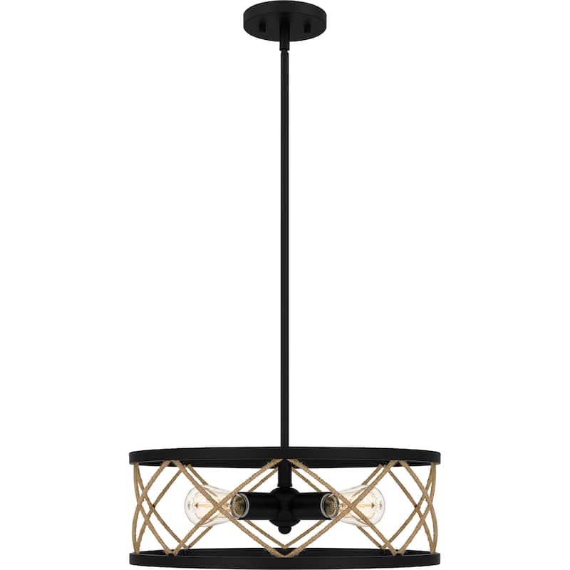 Cedar Park 4-Light Matte Black Pendant - Matte Black