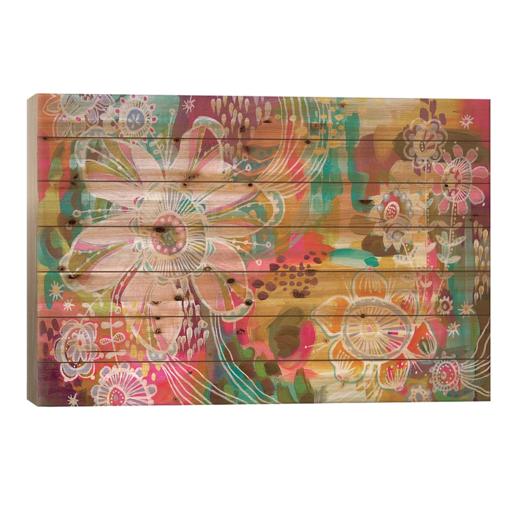 Swoon Print On Wood by Stephanie Corfee - Multi-Color