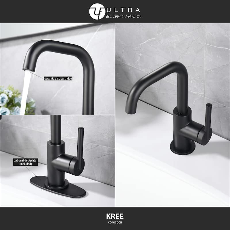 Ultra Faucets Kree Collection Single-Handle Swivel Spout Lavatory Faucet