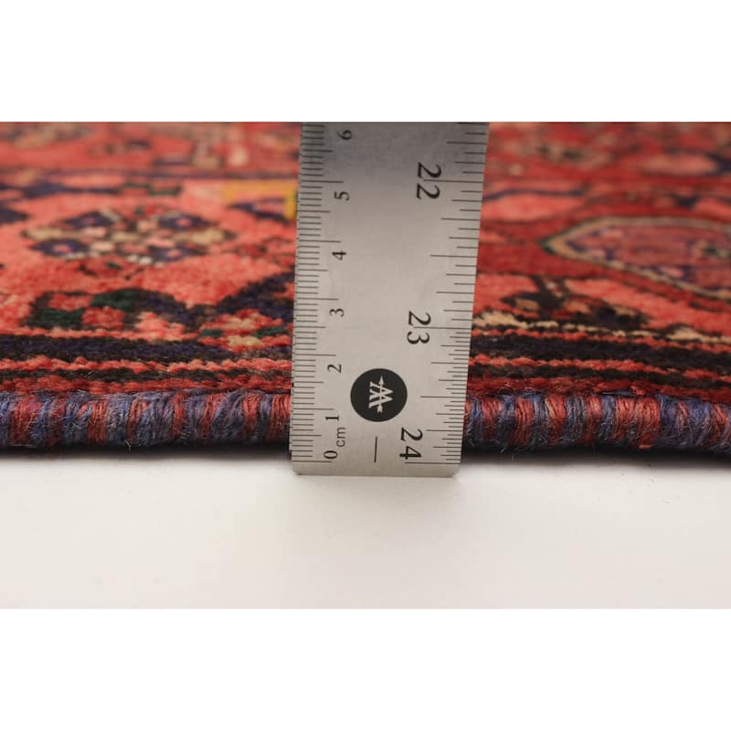ECARPETGALLERY Hand-knotted Andelz Red Wool Rug - 3'7 x 9'10