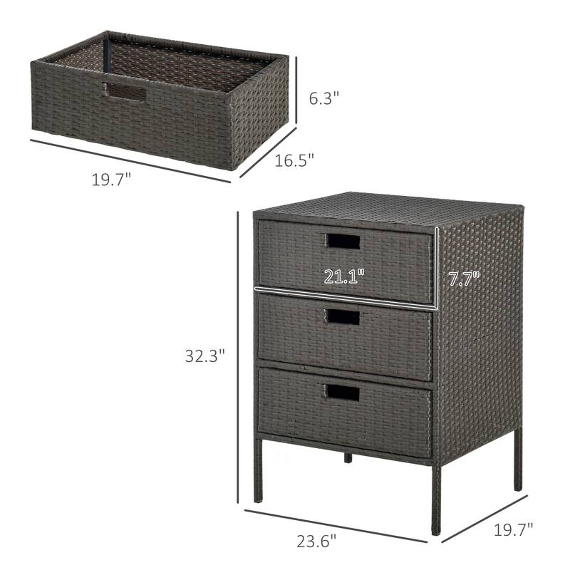 Outsunny Outdoor Towel Cabinet