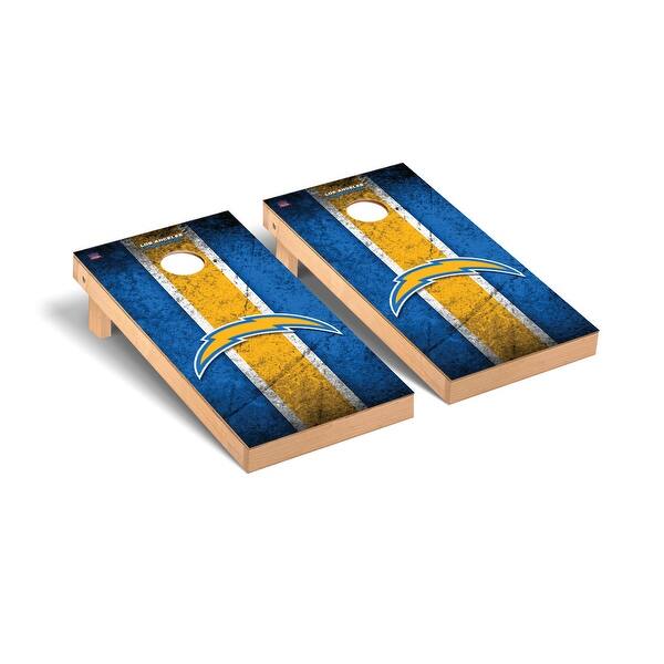 slide 2 of 5, Los Angeles Chargers NFL Football Vintage Cornhole Board Set 2