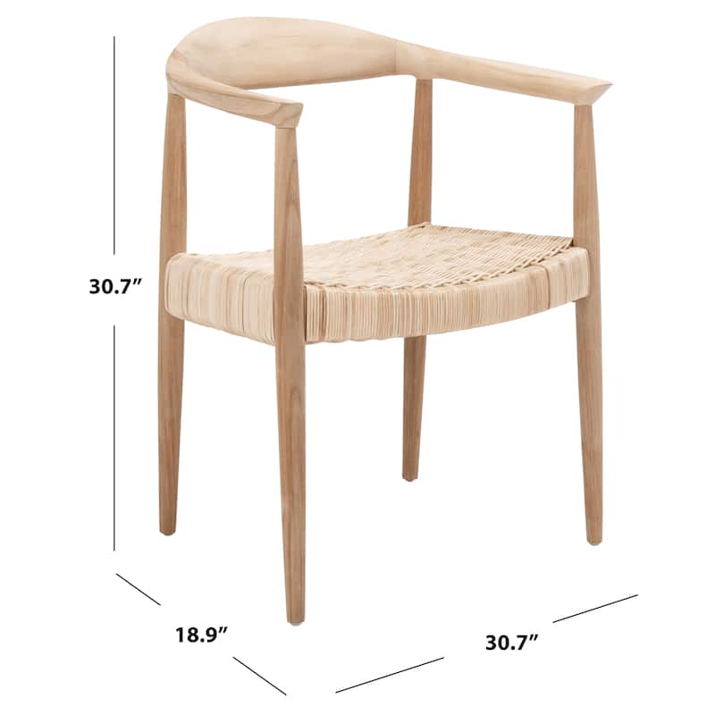 SAFAVIEH Wilda Rope Rattan Accent Chair - 24.8" W x 18.9" L x 30.7" H - 25Wx19Dx31H