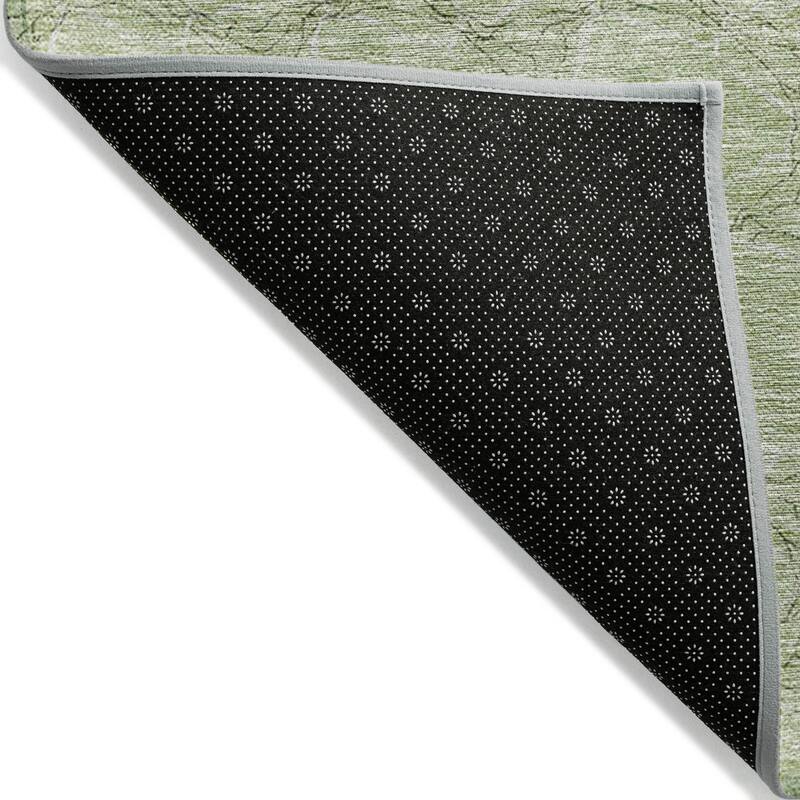 Machine Washable Indoor/ Outdoor Abstract Trellis Chantille Rug