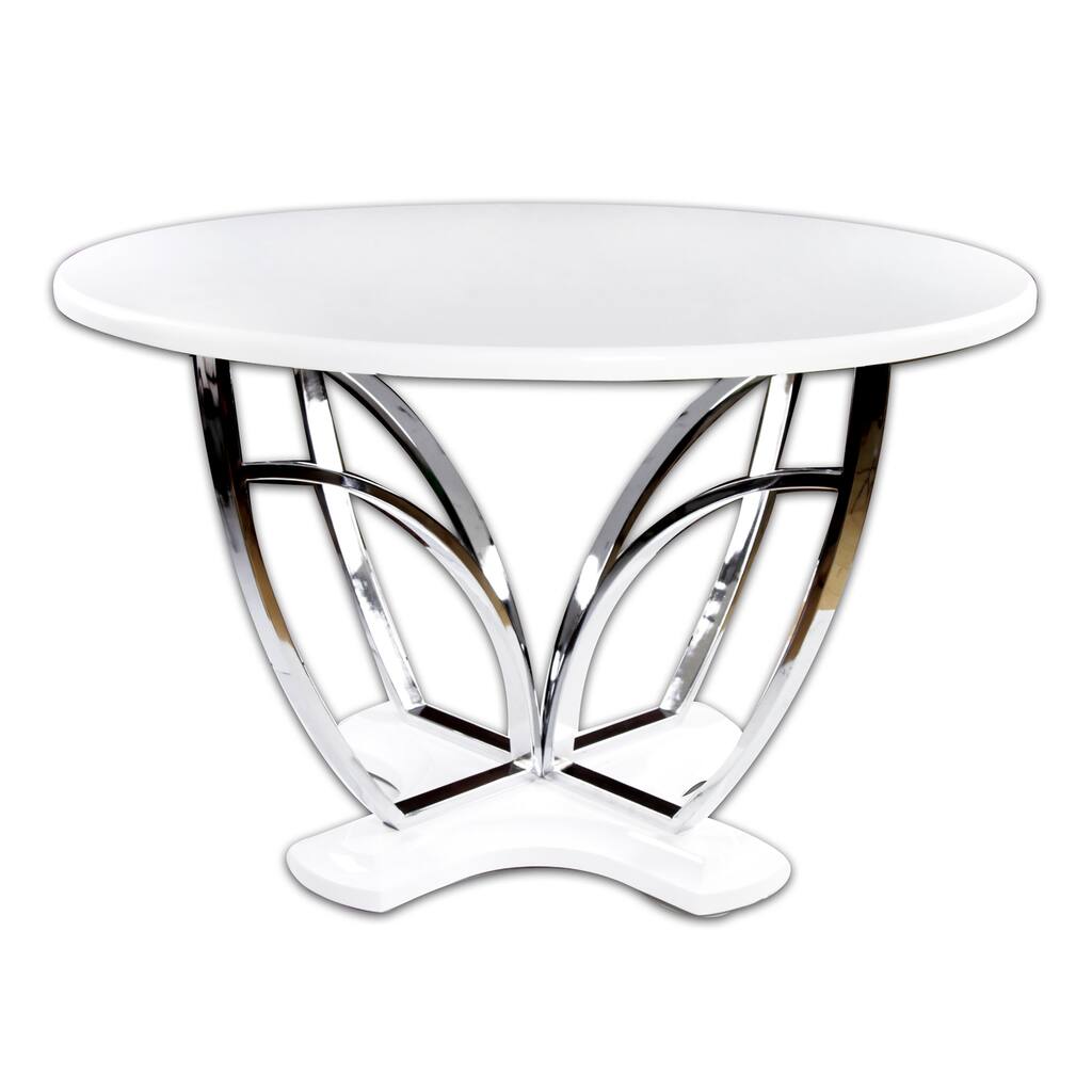 Furniture of America 'Zelby' 48-inch Round High-gloss Contemporary Dining Table