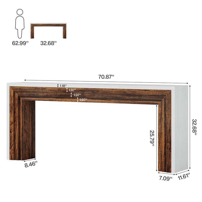 70.9 Inches Long Farmhouse Console Table for Entryway Hallway