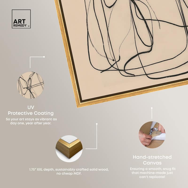 Embrace of Lines I Canvas by Art Remedy