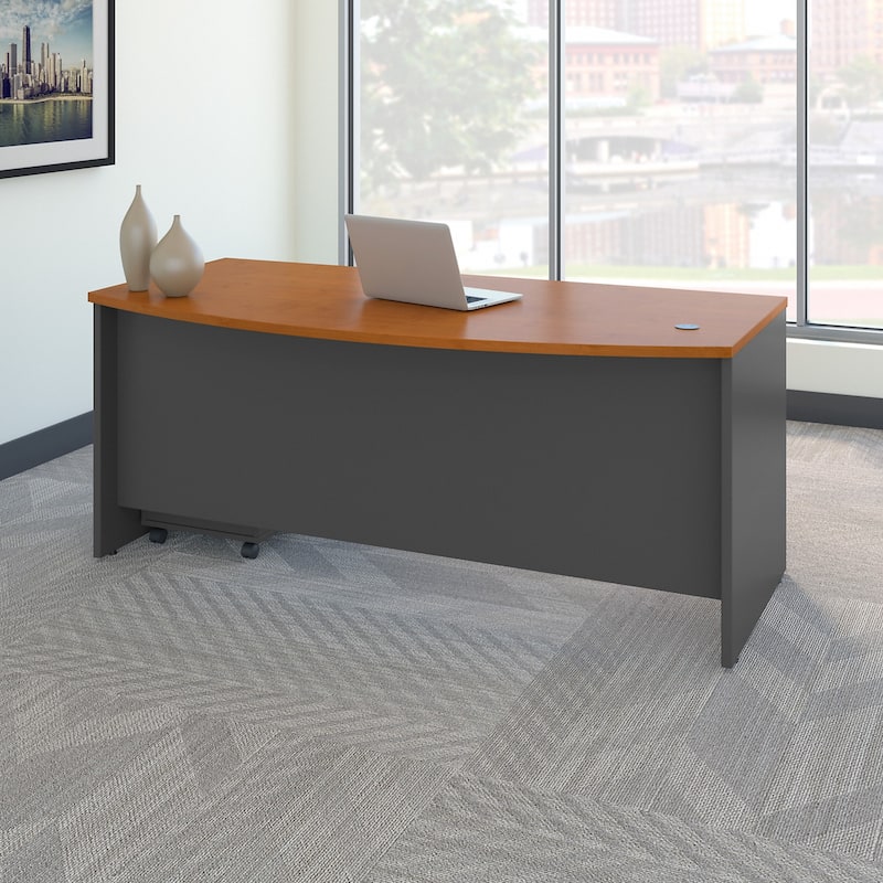 Series C 72W Bow Front Desk with Drawers by Bush Business Furniture