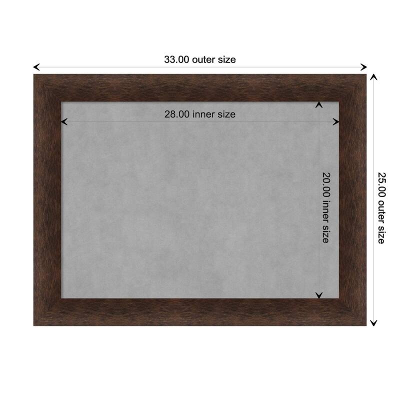 Amanti Art Warm Walnut Framed Magnetic Board - Board Size 28x20