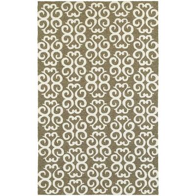 Style Haven Alexander Scrollwork Trellis Hand-hooked Indoor/Outdoor Rug
