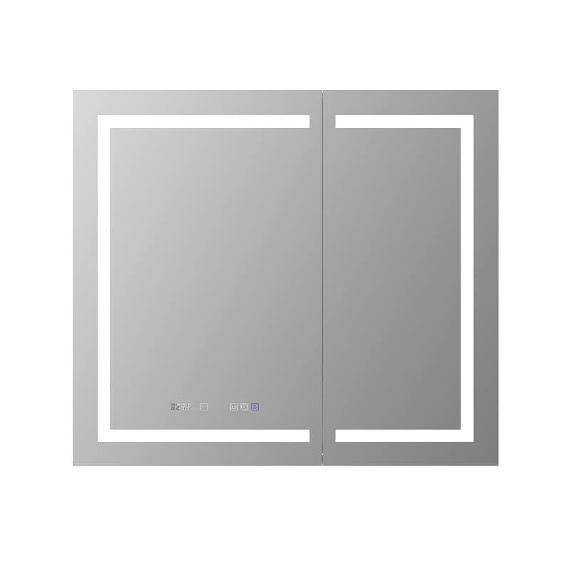 Modland 24"-42W x 36"H LED Medicine Cabinet Mirror with USB Charging,10x Magnifying Mirror
