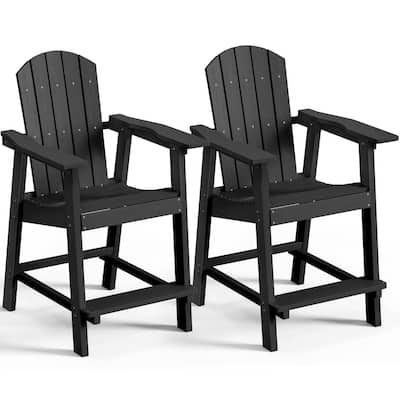 Moasis Tall Adirondack Chair Set of 2 Outdoor Patio Adirondack Barstools