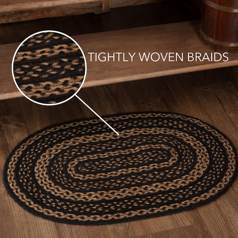 Farmhouse Jute Rug Oval w/ Pad 24x36 - 2' x 3' Oval