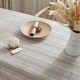 preview thumbnail 15 of 16, Enova Home High Quality Rectangle Cotton Linen Washable Tablecloth Stripe with Tassel for Home Party Wedding Dining Table