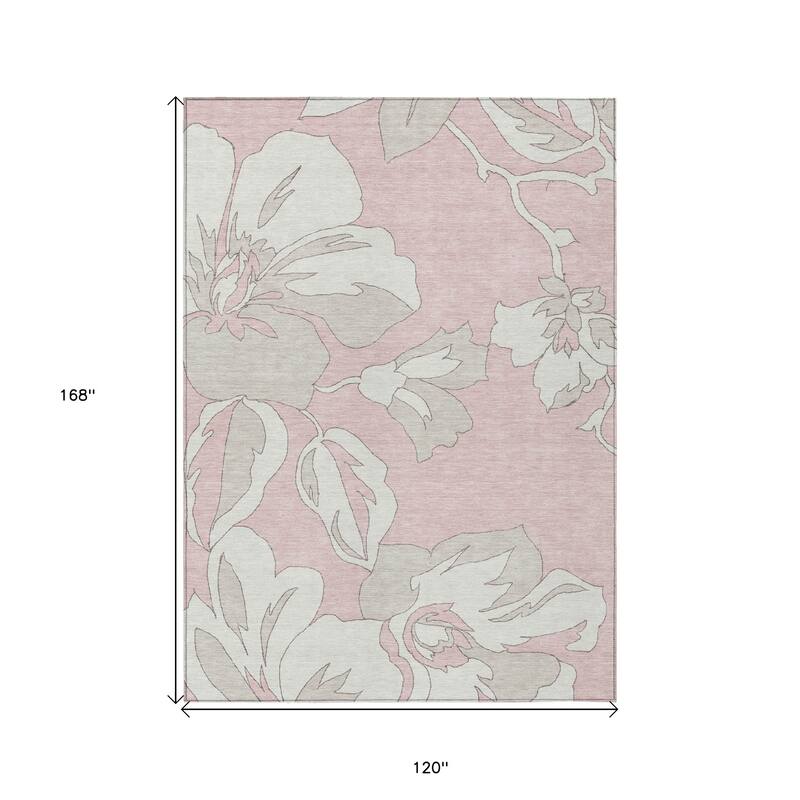 HomeRoots Floral Transitional Rectangle Outdoor Rug