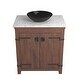 preview thumbnail 42 of 52, Verona 30" Freestanding Single Bathroom Vanity Set No Faucet Hole - Chestnut/Abyss