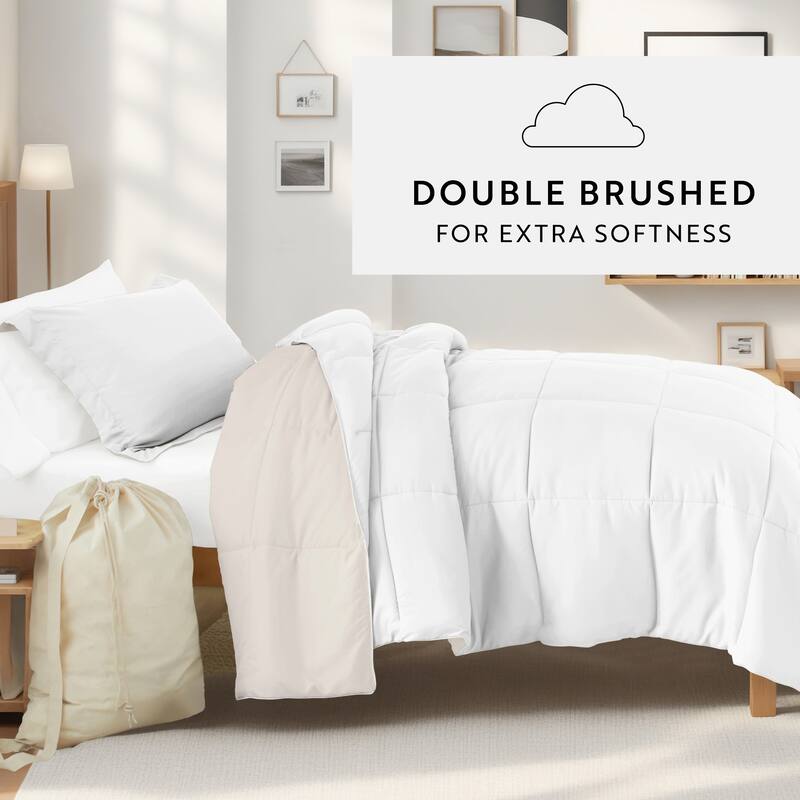 8pc Twin XL Solid Dorm Bedding Bundle