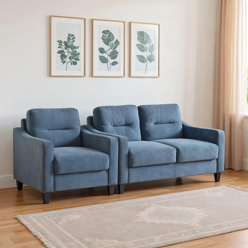 Modular Velvet Couch Comfortable Sectional Sofa with Detachable Design