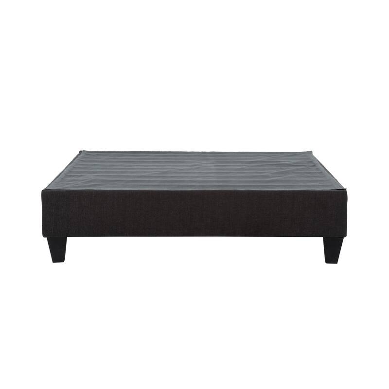 Carter Dark Grey 14 in. Platform Bed Frame Mattress Foundation