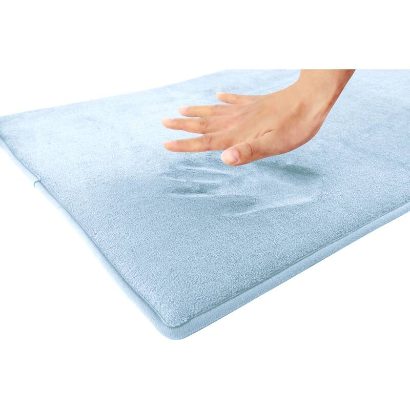 FABBRICA HOME Memory Foam Accent Rug in Solid 21x34
