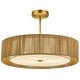 preview thumbnail 33 of 71, 3-Light 20"W Drum Fabric Semi Flush Mount Pendant Chandelier