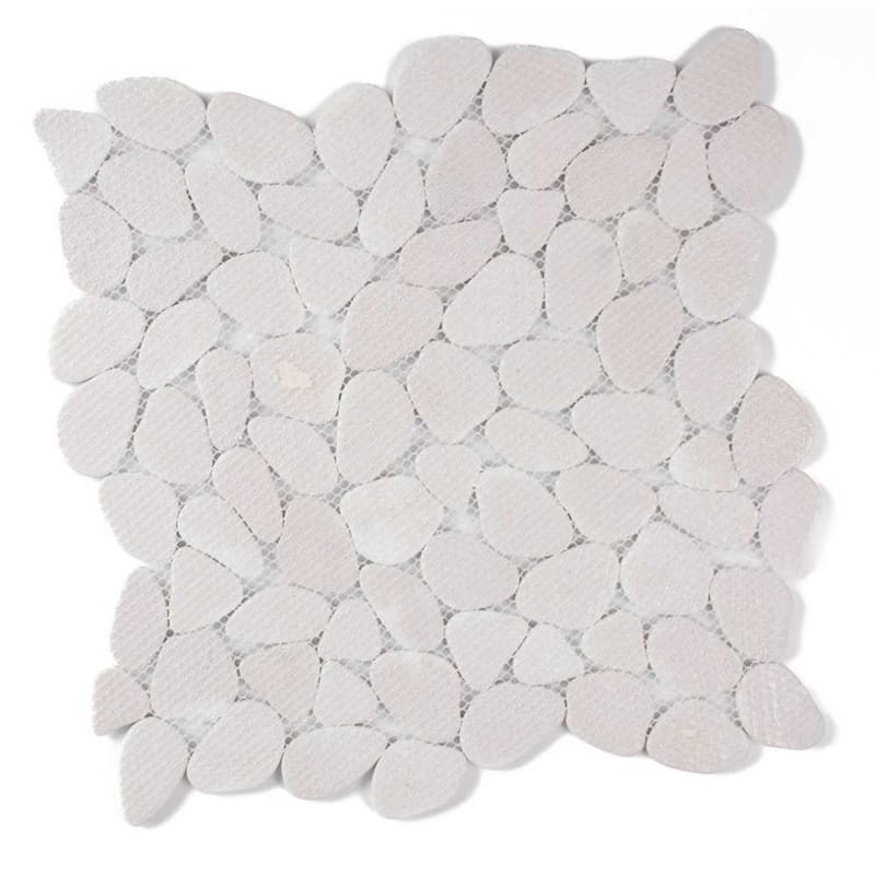 Huron Rock 12x12 Matte Glass Pebble Mosaic Tile - Floor, Wall, Backsplash