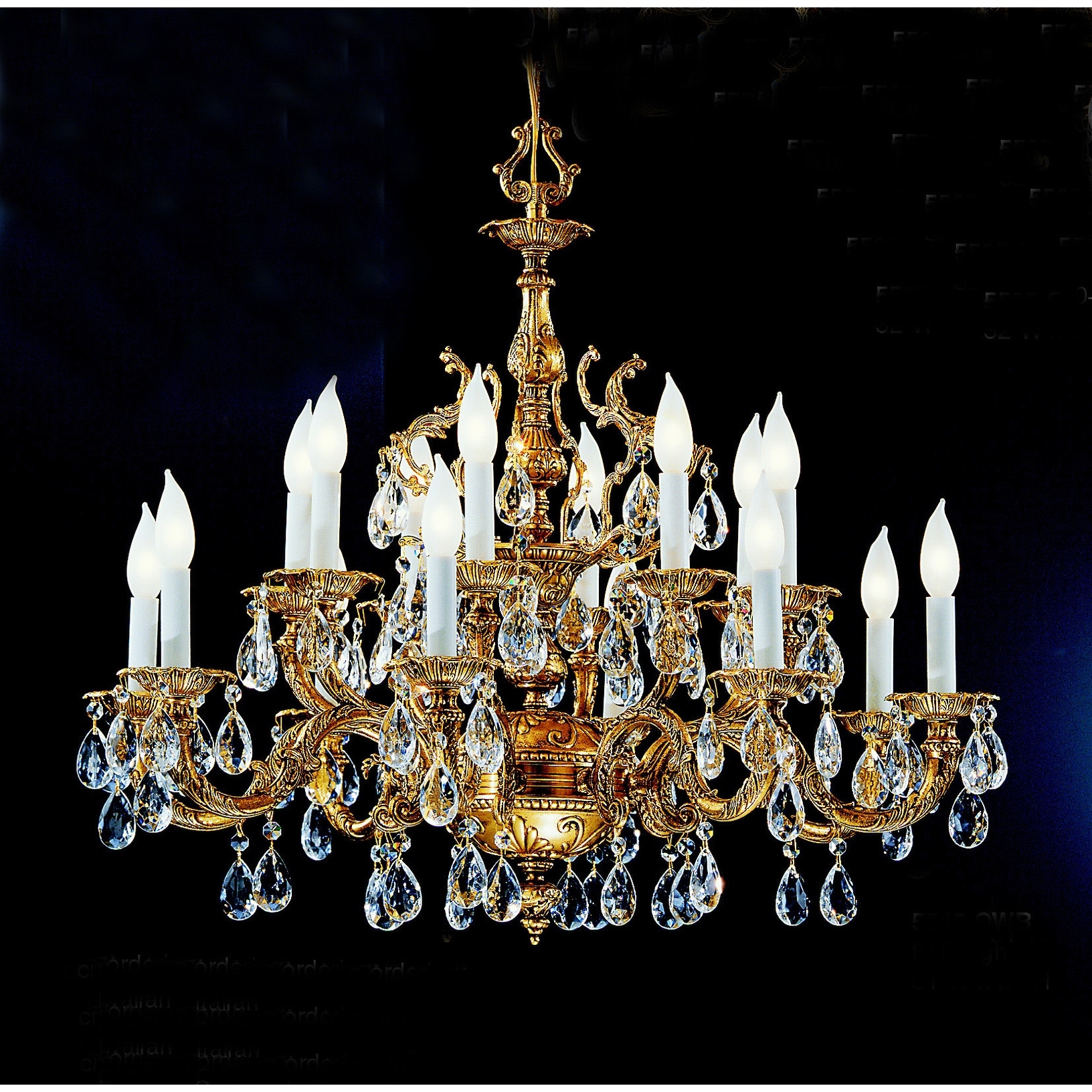 Classic Lighting 5518-MS  26" Crystal Cast Brass Chandelier from the Barcelona Collection (Crystalique) - Chandeliers For Bedrooms by Overstock.com