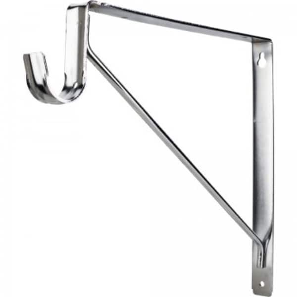 slide 1 of 1, Hardware Resources Closet Rod and Shelf Support Bracket for 1-5/16 Polished Chrome